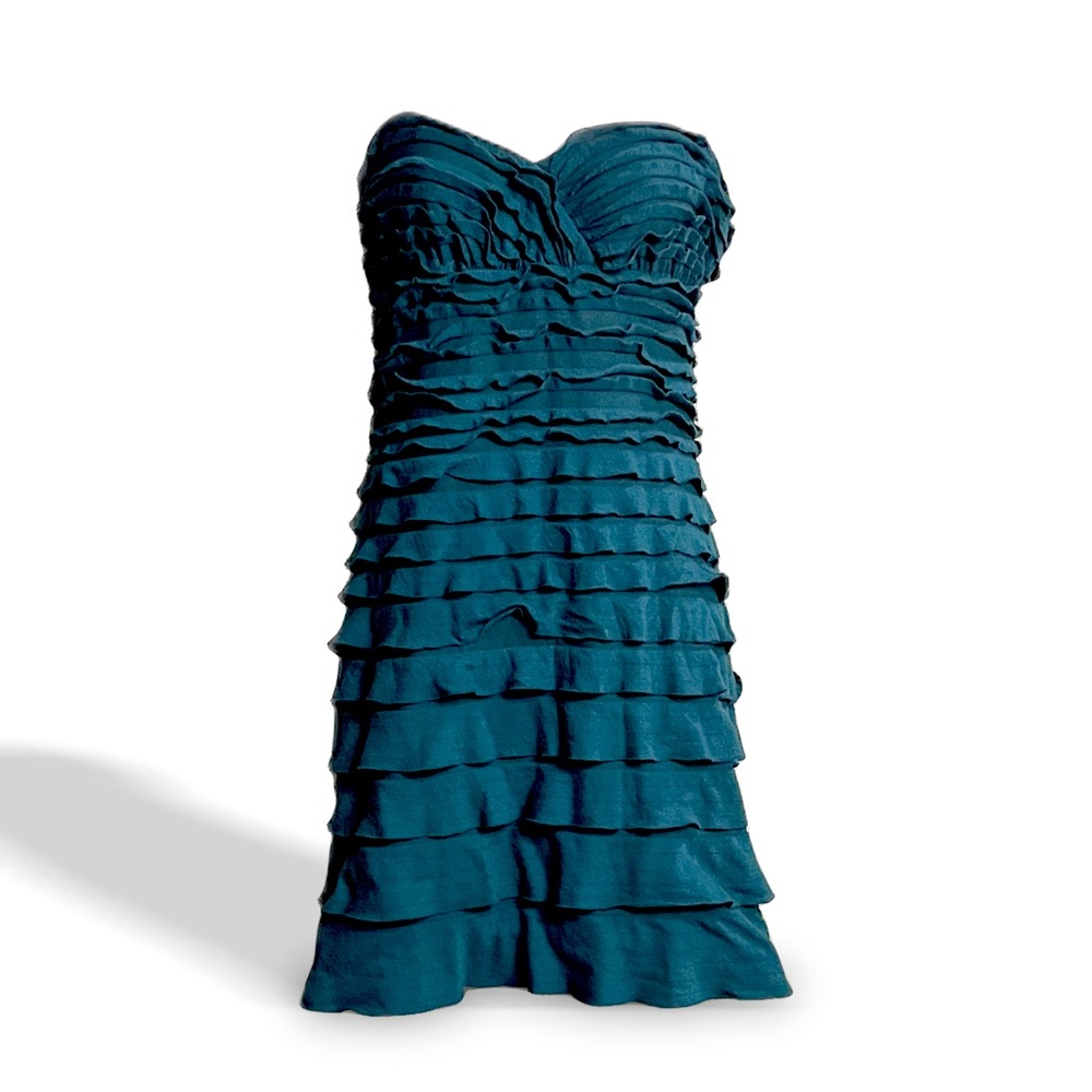 Gorgeous Teal Chelsea & Violet Tiered Mini Dress